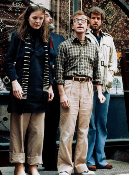 Keaton, Allen and Roberts shooting Annie Hall.