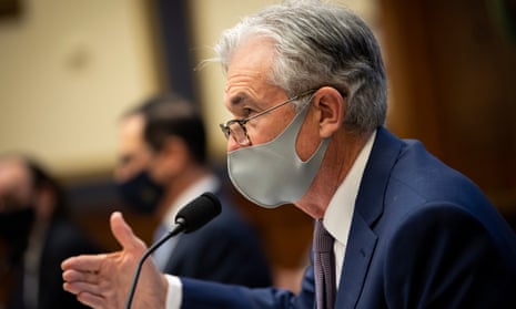 Jerome Powell testifies before the House financial services committee during a hearing in Washington DC on 22 September. 