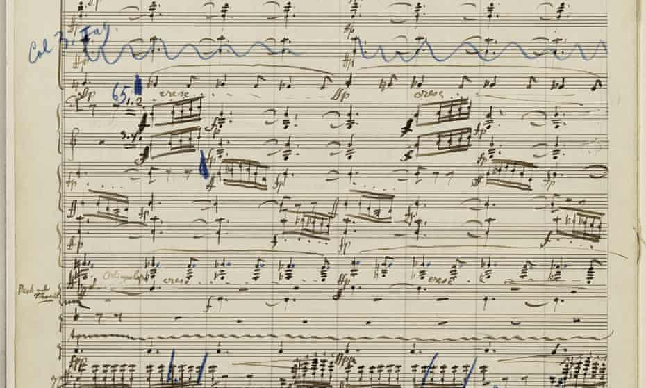 Stave to love … the manuscript for the Resurrection symphony.