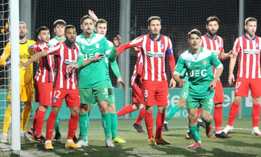 Cornellà in action during their 1-0 home victory over Atlético Madrid.