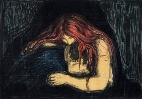 Vampire II, 1896, by Edvard Munch.