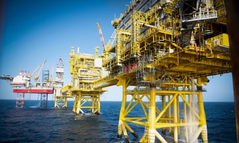 Total’s Culzean platform is pictured on the North Sea
