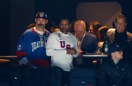 FBI director Kash Patel takes in the Olympic men’s hockey gold medal game on Sunday at the Milano Santagiulia Ice Hockey Arena.