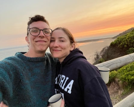Mill and Nikki at their favourite beach, Cape Paterson in Victoria, in January 2025