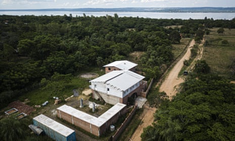 An aerial view of the residence of the German archeologist, musician and violin luthier, Bernard Raymond von Bredow, in Aregua, Paraguay.
