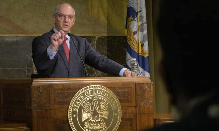 Louisiana Governor John Bel Edwards in Baton Rouge on Tuesday.