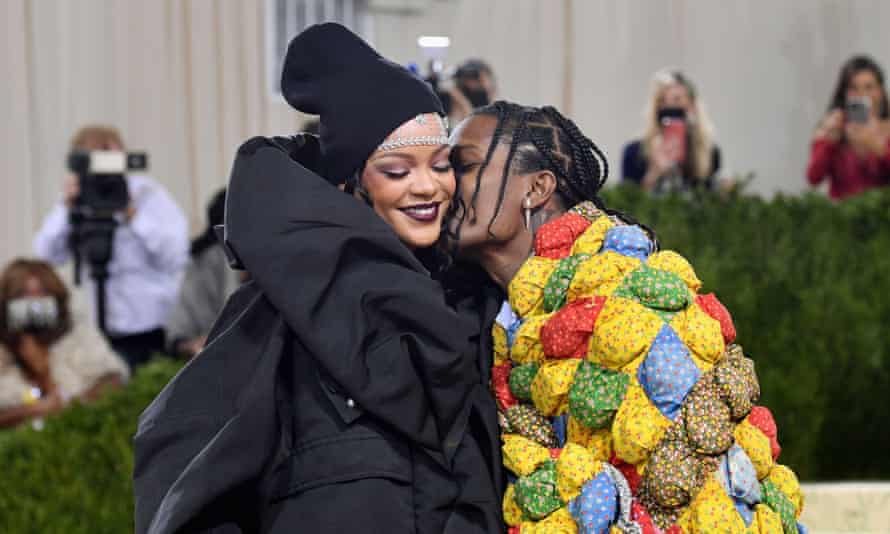 Rihanna and A$AP Rocky at the 2021 Met Gala.
