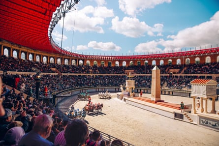 Cahriot racing at the Puy du Fou theme park.