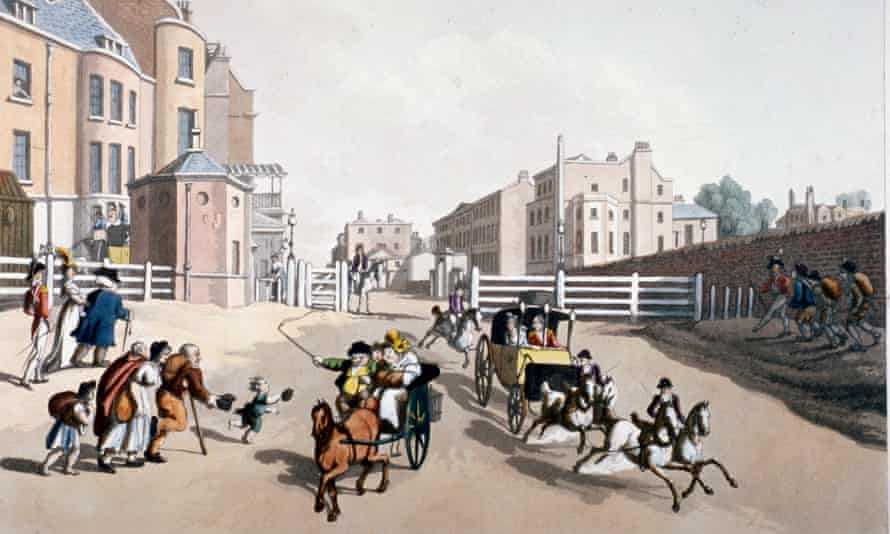The entrance to Oxford Street at the Tyburn turnpike, 1798