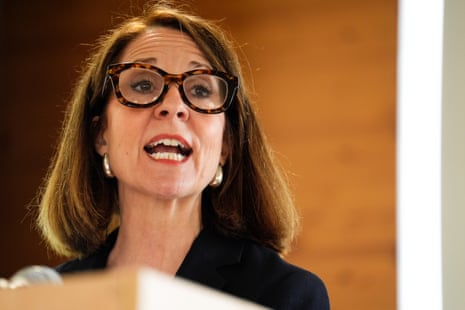 Liz Kendall giving a speech at the Coin Street neighbourhood Centre in London, introducing the next phase of the Pensions Review.