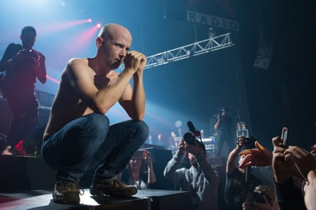 Moby on stage at Le Zénith in Paris in 2015