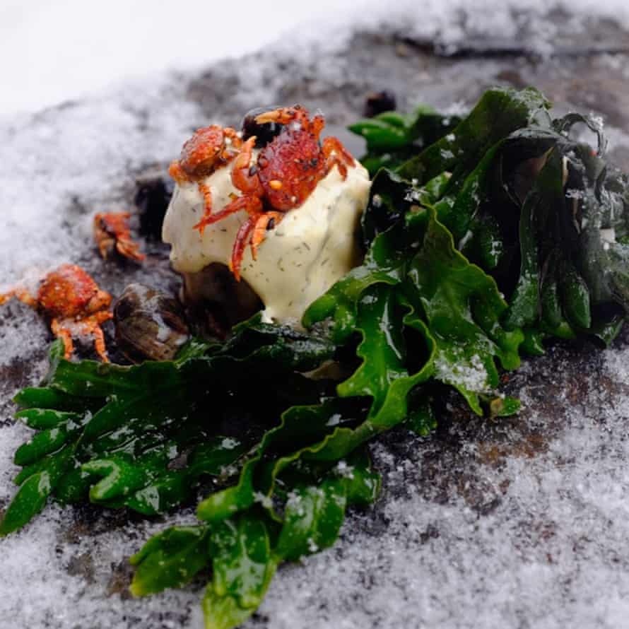 A restaurant meal made with invasive Asian shore crabs