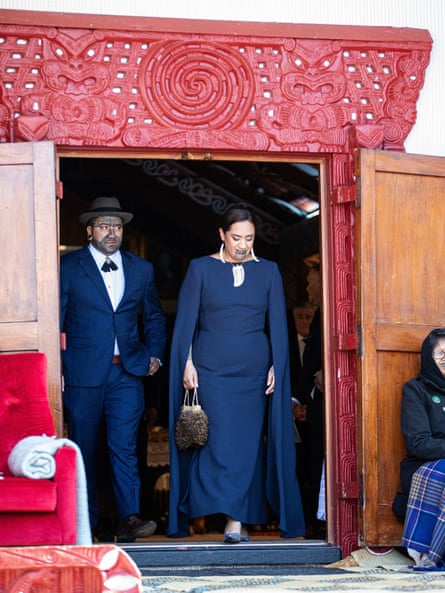 A celebration ahead of the new Māori queen Nga Wai Hono i te po speaking in New Zealand.