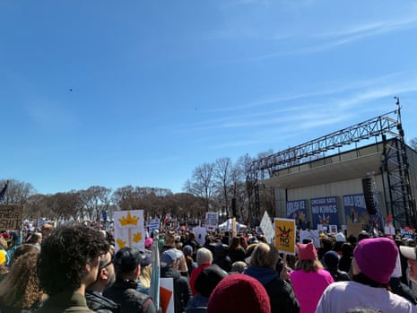 No Kings protests live updates: hundreds of thousands rally in cities around the world against Trump and his administration