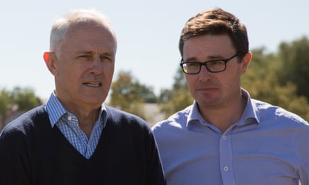 David Littleproud campaigning with prime minister Malcolm Turnbull in Queensland this week.