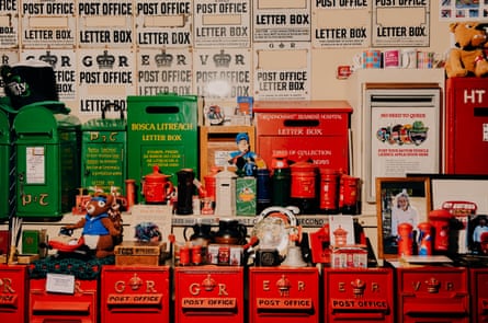 Postboxes and related accessories at the Isle of Wight Postal Museum, February 2026