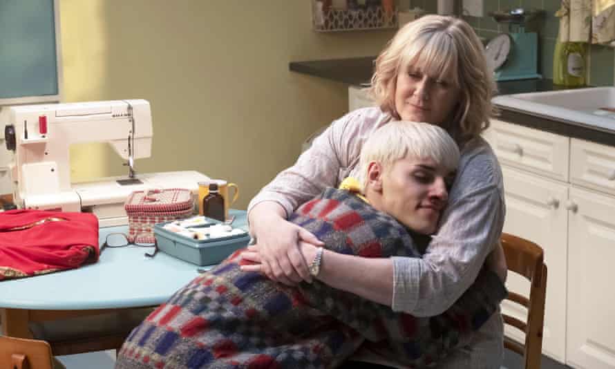 Sarah Lancashire and Max Harwood in the film Everybody’s Talking About Jamie.