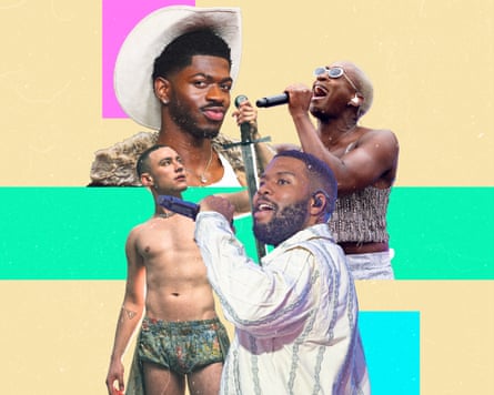Composite image of Olly Alexander, Lil Nas X, Khalid and Vincint