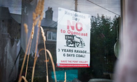 A protest poster against the Pont valley open-cast coal mining