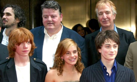 With (from left) director Alfonso Cuarón, Grint, Robbie Coltrane, Emma Watson and Radcliffe at the premiere of Harry Potter and the Prisoner of Azkaban in New York.