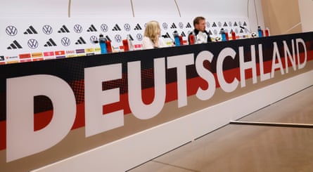 Julian Nagelsmann at a press conference in Herzogenaurach.