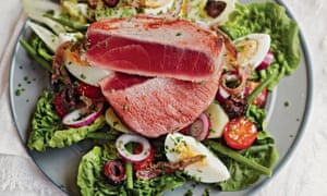 Pierre Koffmann’s salade niçoise with seared tuna.