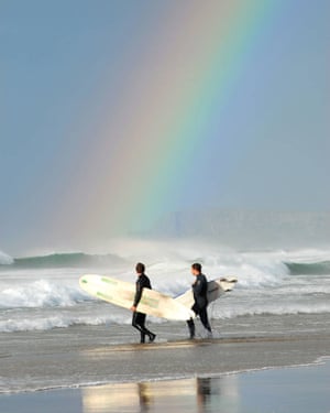 Surfers at Portrush.