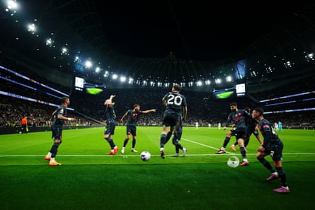 14 May 2024Erling Haaland celebrates scoring a goal from the penalty spot at Tottenham Hotspur Stadium. Manchester City won 2-0.