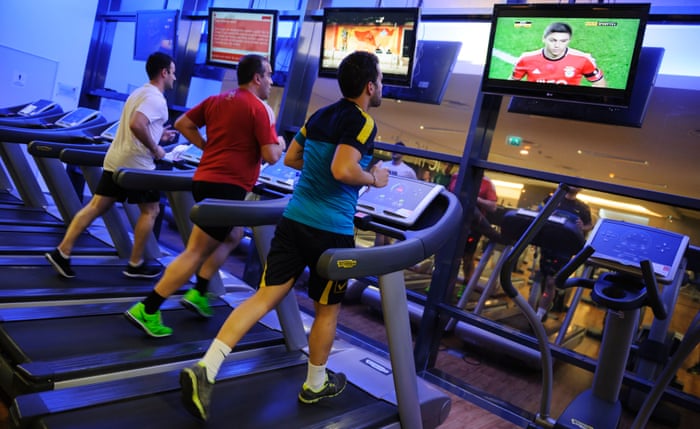 Image result for runner watching tv on treadmill