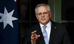 Australian Prime Minister Scott Morrison speaks to the media during a press conference following a national cabinet meeting, at the Lodge in Canberra, Friday, July 23, 2021. 