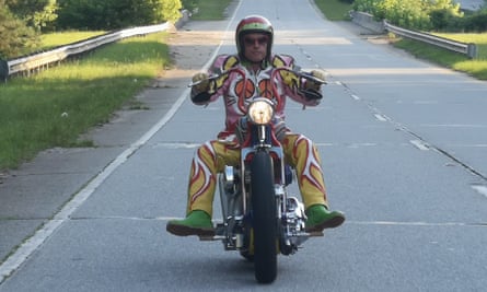 Grayson Perry on his bike