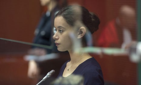 Melissa Guers as Lise, on trial for the murder of her best friend, in Stephane Demoustier’s The Girl with a Bracelet