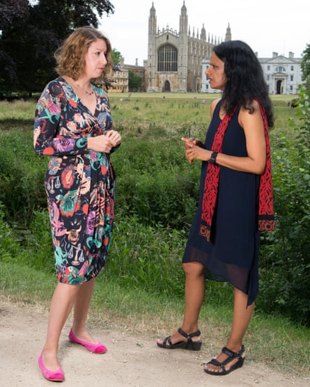 Donna Ferguson during her walking tour of Cambridge with Priyamvada Gopal.