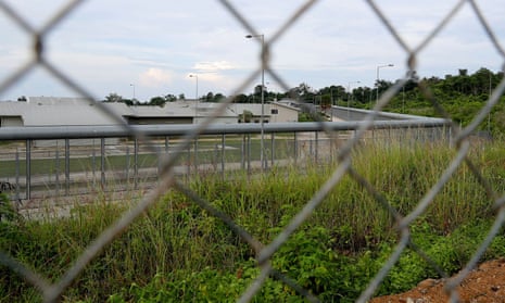 A general view of an immigration detention centre.