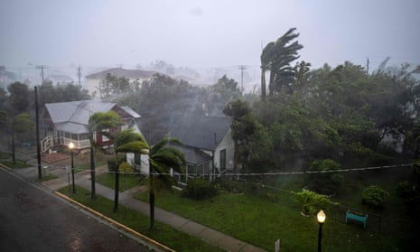 Gusts from Hurricane Ian hit Punta Gorda, Florida.