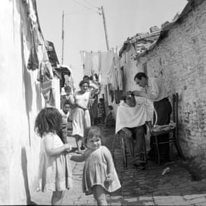 Barcelona slums: A home by the railway tracks, where the sewers tip their contents into the sea.