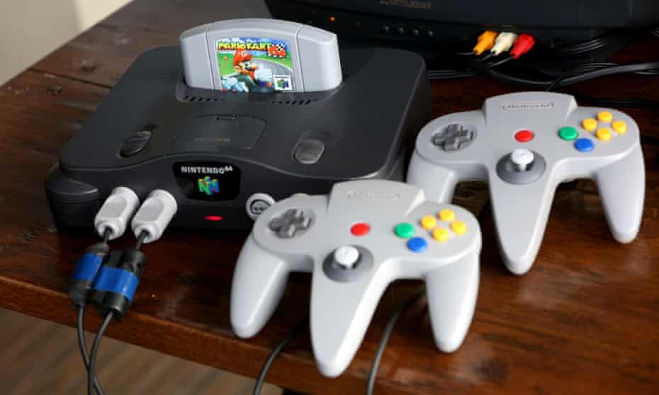 The Nintendo 64 console.