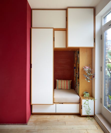 The cosy Mondrian-inspired nook.