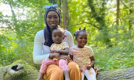Fatoumatta Hydara with her children Naeemah and Fatimah