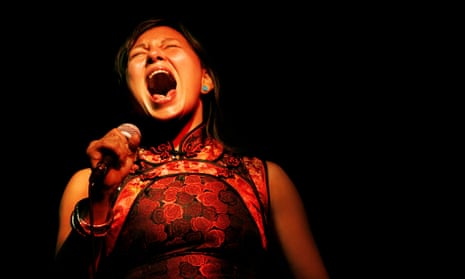The Inuit throat-singer Tanya Tagaq on stage