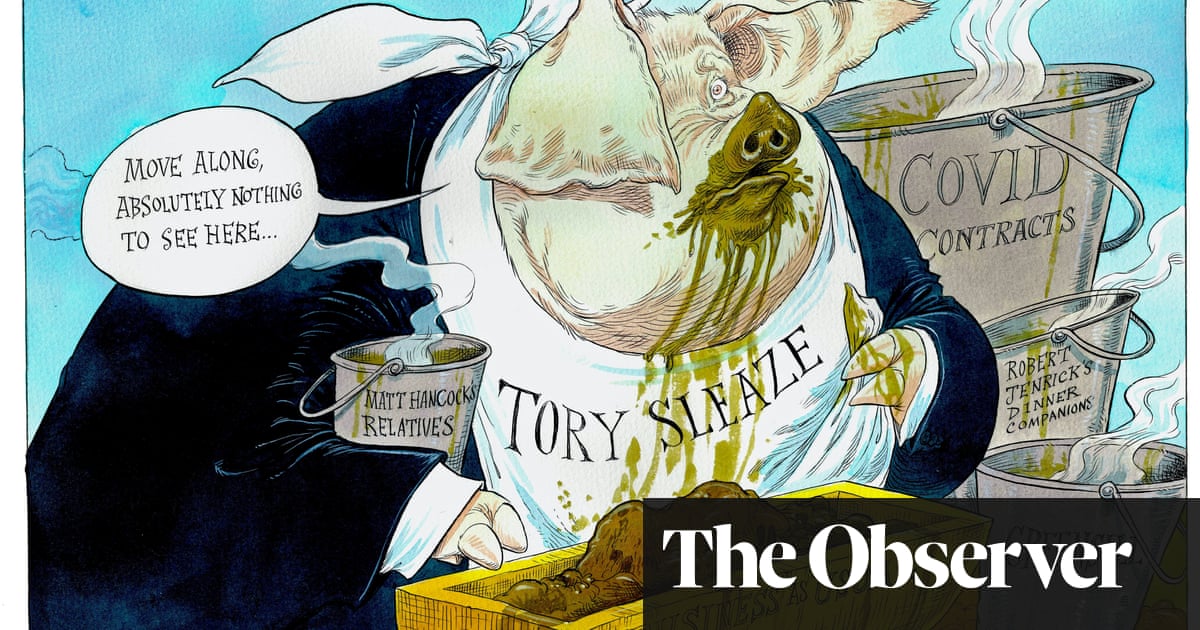 Tory sleaze: business as usual – cartoon