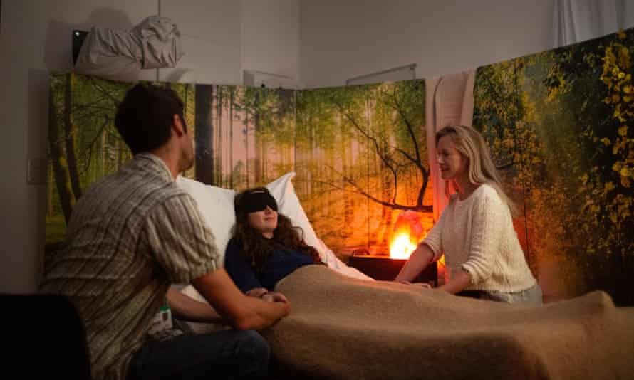 Imperial College London shared this image of a patient undergoing psilocybin therapy.