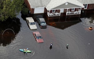 Flooding in Fayetteville after the hurricane.