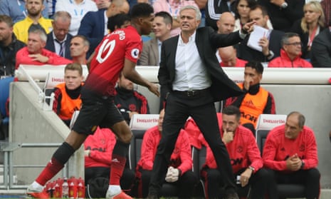 A frustrated José Mourinho