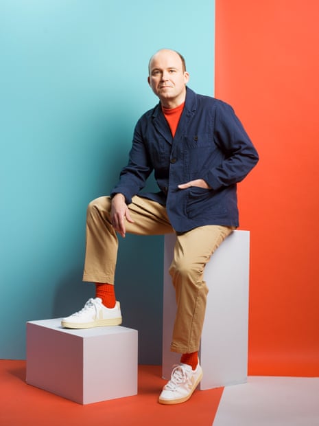 ‘You have to engage’: Rory Kinnear wears blazer and T-shirt, both by Toast; trousers by Alex Mill at mrporter.com; socks by The London Sock Company; and trainers by Veja.