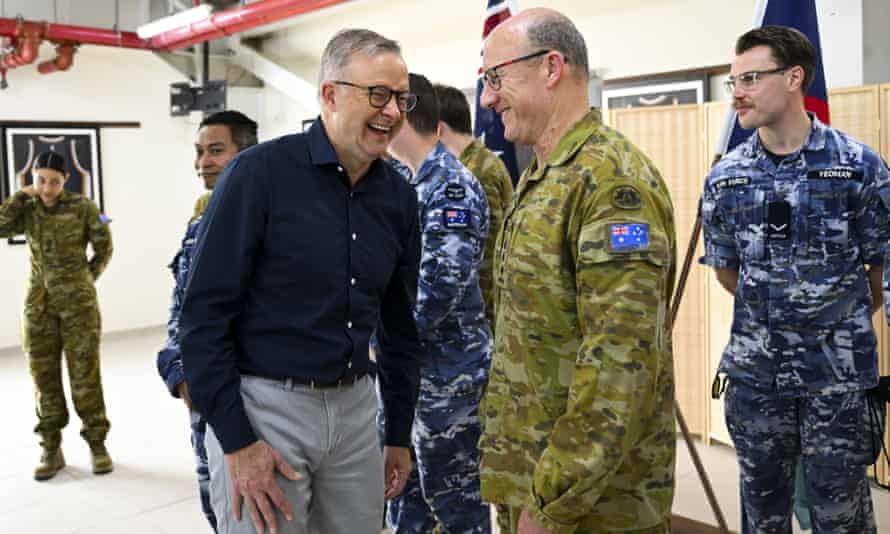 Prime minister Anthony Albanese visits Camp Baird in the Middle East Al Minhad Air Base on Monday, 27 June 2022.