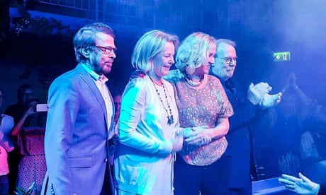 Abba reunite for first public performance in 30 years | Abba | The Guardian