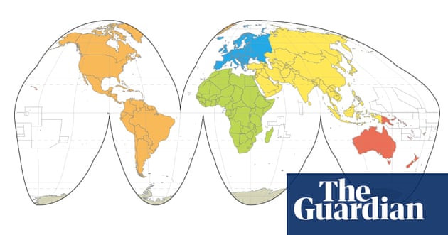 World Maps Mercator Goode Robinson Peters And Hammer Science The Guardian World Maps Mercator Goode Robinson Peters And Hammer Science The Guardian