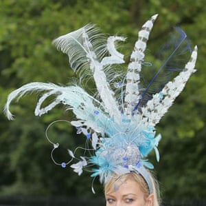A racegoer on Ladies' Day at the Berkshire racecourse