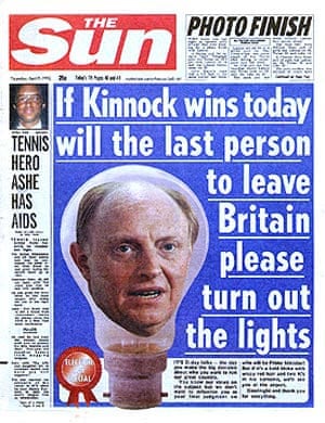 'Kinnock' front page